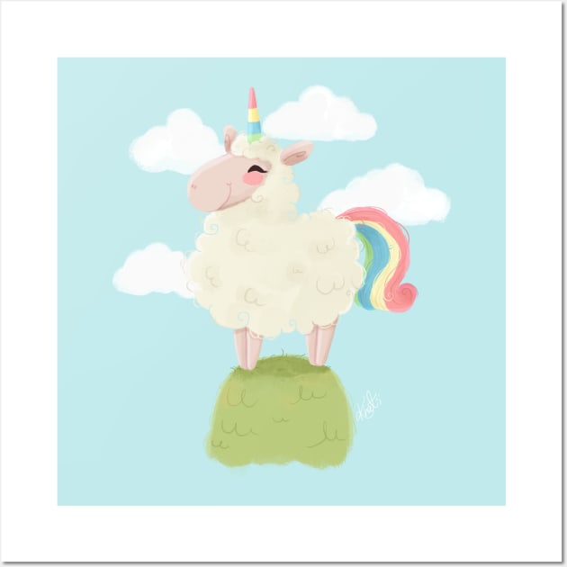 Sheep-unicorn Wall Art by Khatii